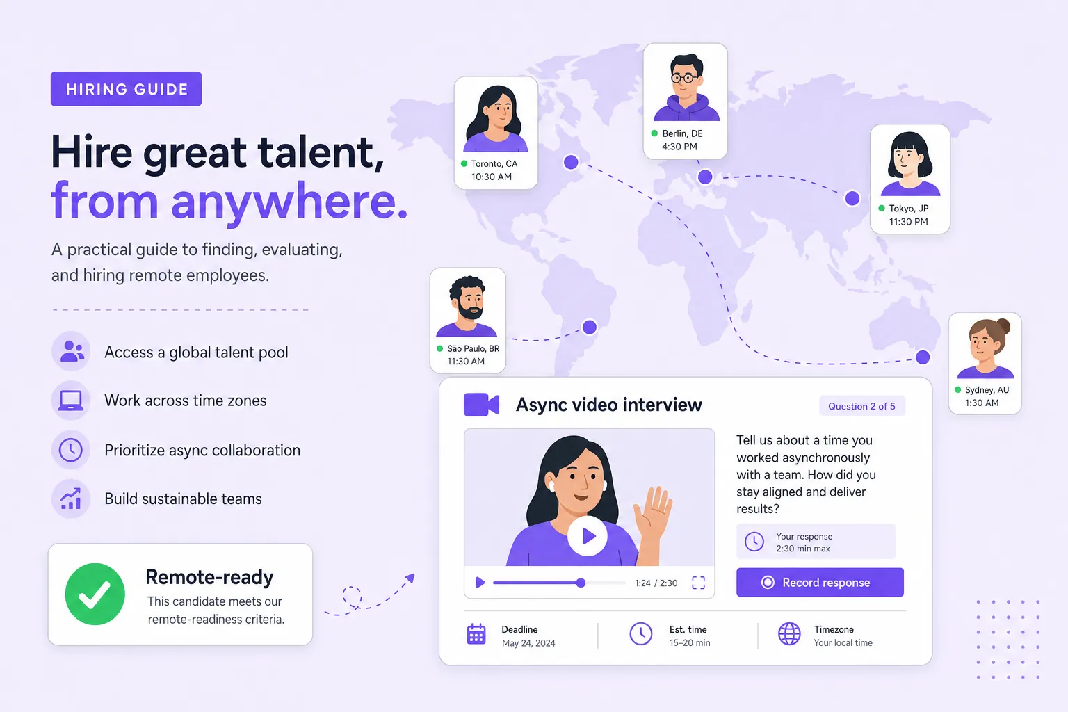 Hiring manager conducting a remote video interview with a candidate working from home